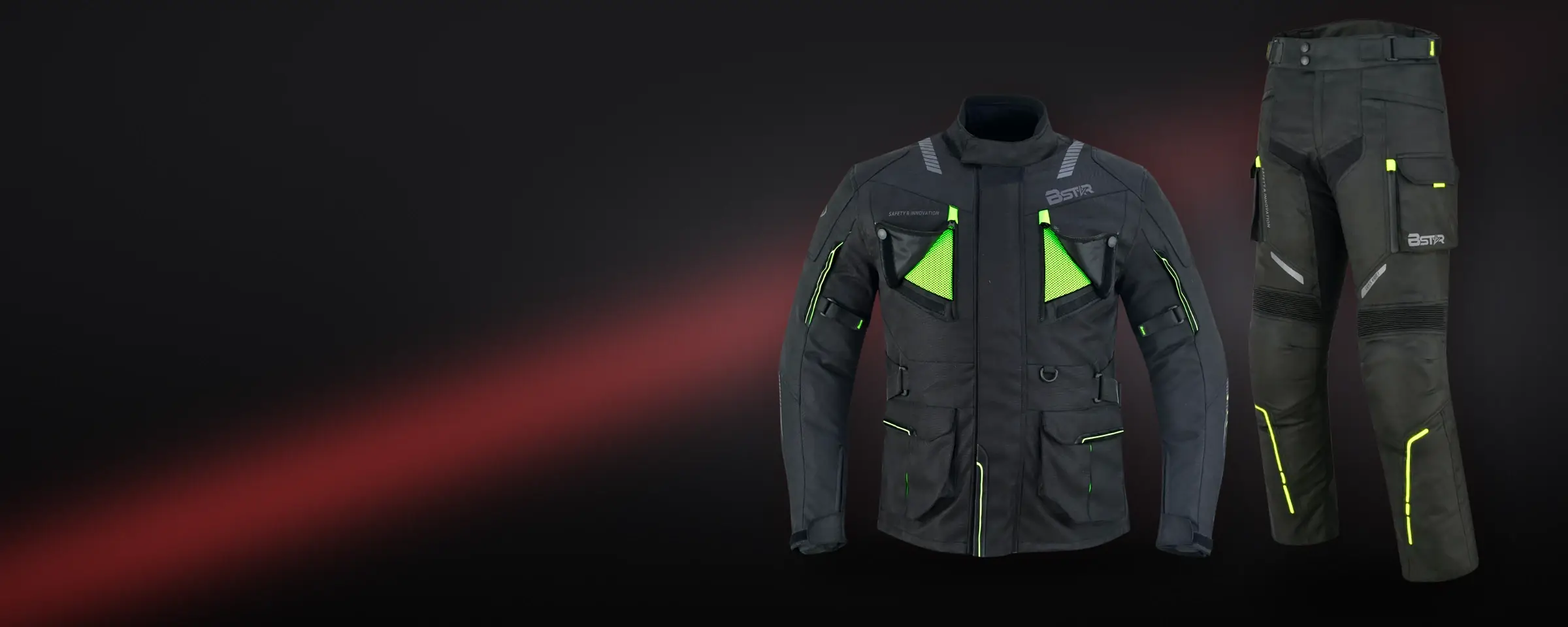 Textile touring jacket and trousers