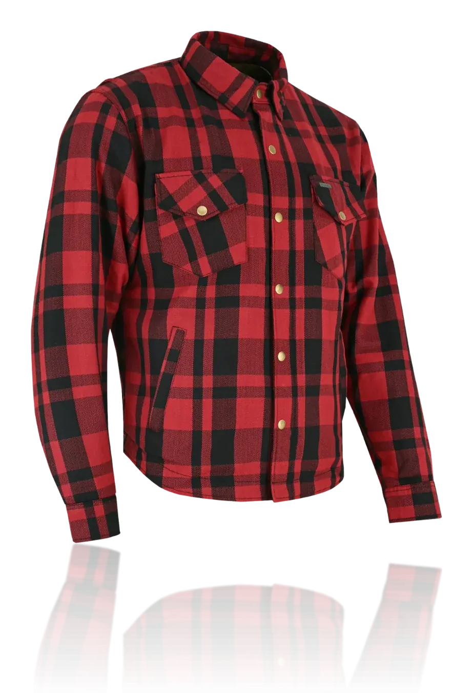B-Star Moto red check riding shirt, side view